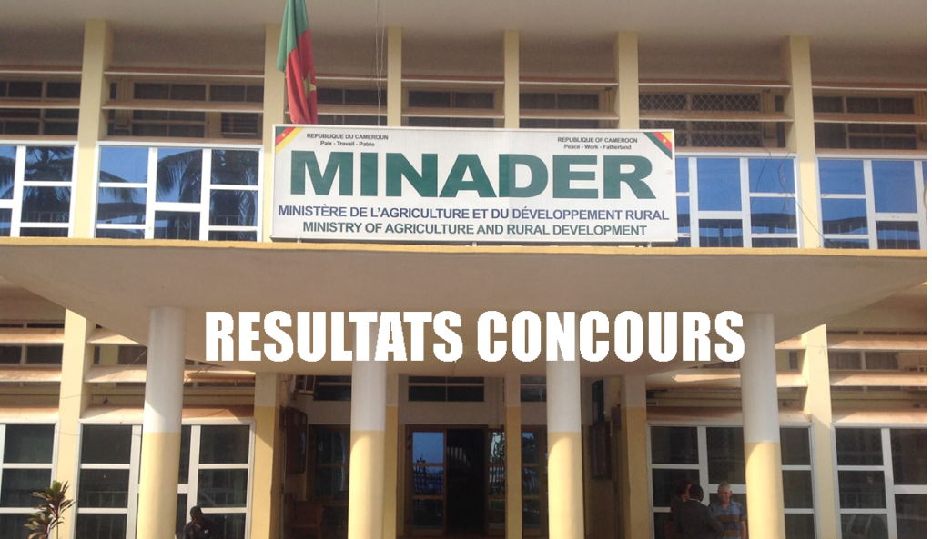 Résultats définitifs des concours d’entrée aux écoles de formations du MINADER: Session du 16 Août 2019.